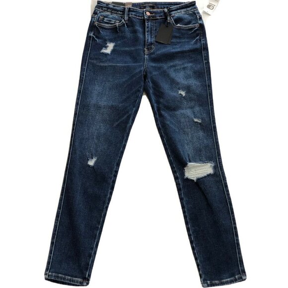 Flying Monkey Women's Blue Morrison High Rise Skinny Jeans - Picture 3 of 14